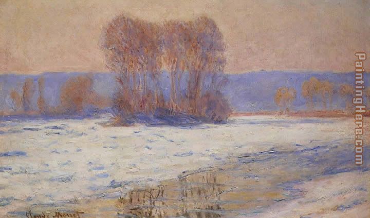 Claude Monet The Seine at Bennecourt in Winter